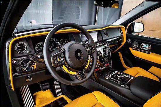 勞斯萊斯庫里南suv黑色鍛造黃bb版賣全國